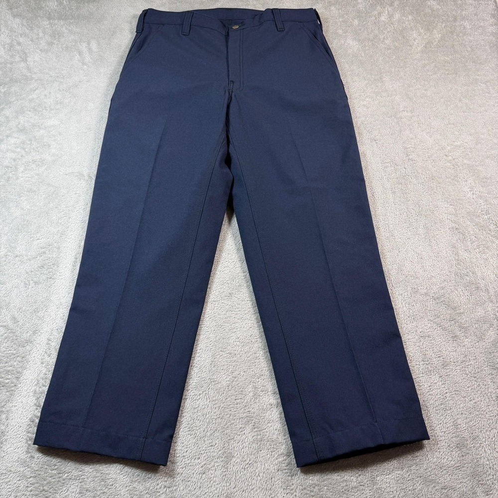 Workrite Fire Resistant FR 2112 Nomex Pants Mens 33x28 Blue Firefighter Full Cut